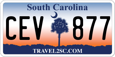 SC license plate CEV877