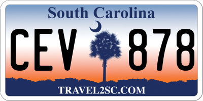 SC license plate CEV878