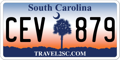 SC license plate CEV879