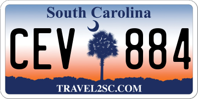 SC license plate CEV884