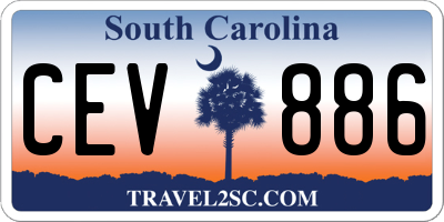 SC license plate CEV886