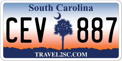 SC license plate CEV887