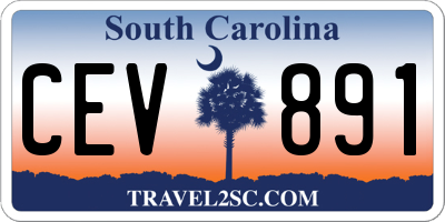 SC license plate CEV891