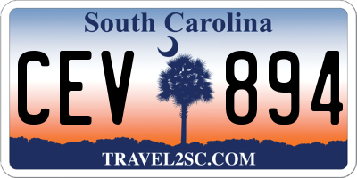 SC license plate CEV894