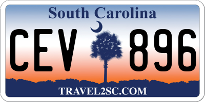 SC license plate CEV896