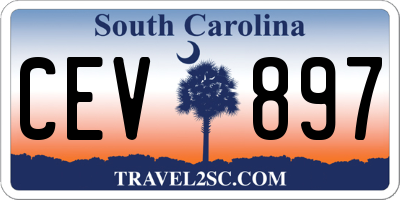 SC license plate CEV897