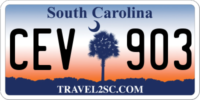 SC license plate CEV903
