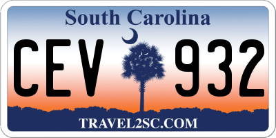 SC license plate CEV932