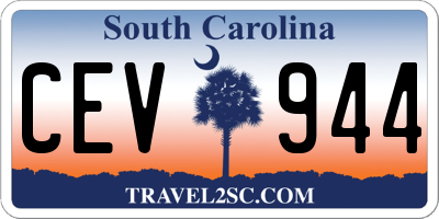 SC license plate CEV944