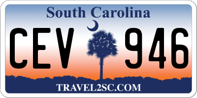 SC license plate CEV946