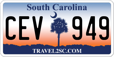 SC license plate CEV949