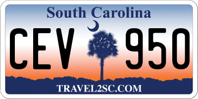 SC license plate CEV950