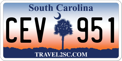 SC license plate CEV951