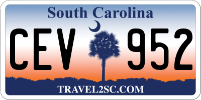 SC license plate CEV952