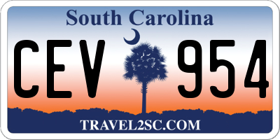 SC license plate CEV954
