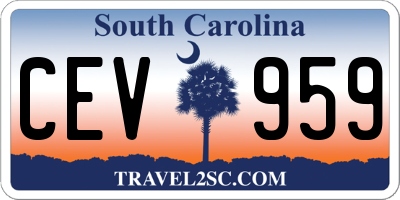 SC license plate CEV959