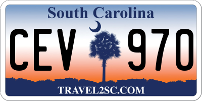 SC license plate CEV970