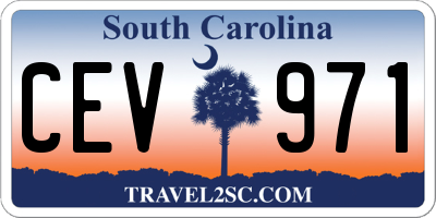 SC license plate CEV971