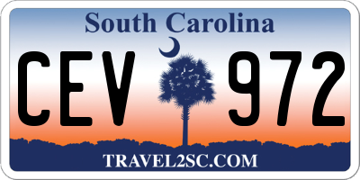 SC license plate CEV972