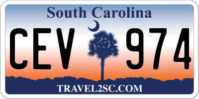 SC license plate CEV974