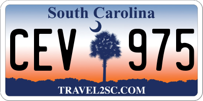 SC license plate CEV975