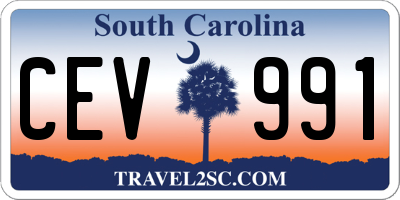 SC license plate CEV991