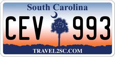 SC license plate CEV993