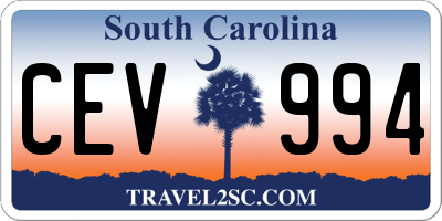 SC license plate CEV994