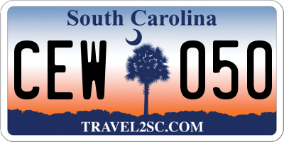 SC license plate CEW050