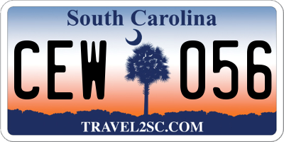 SC license plate CEW056