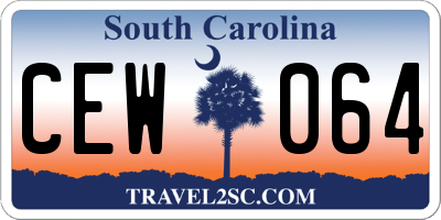 SC license plate CEW064