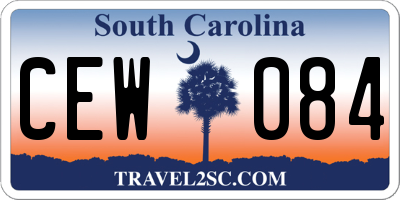 SC license plate CEW084