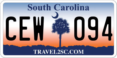 SC license plate CEW094