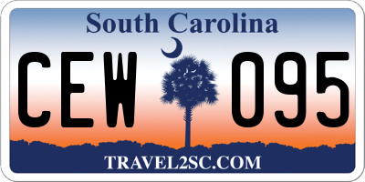 SC license plate CEW095