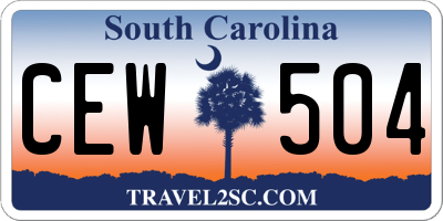 SC license plate CEW504