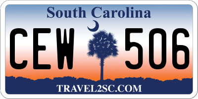 SC license plate CEW506