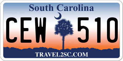 SC license plate CEW510