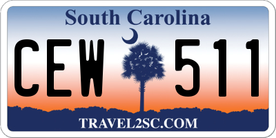 SC license plate CEW511