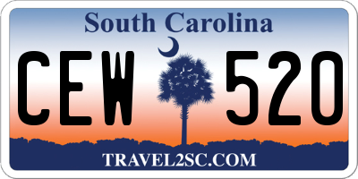 SC license plate CEW520