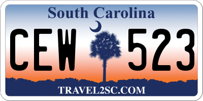 SC license plate CEW523