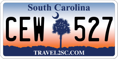 SC license plate CEW527