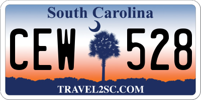 SC license plate CEW528