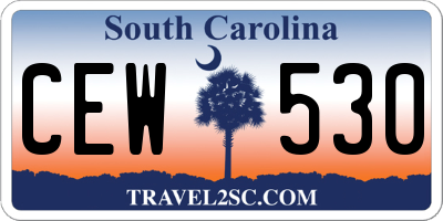 SC license plate CEW530