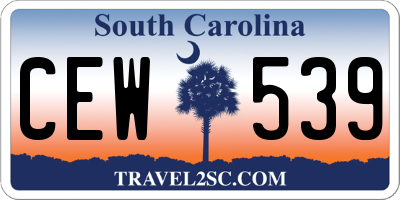 SC license plate CEW539