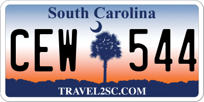 SC license plate CEW544