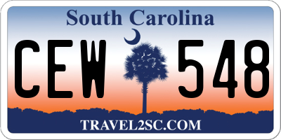 SC license plate CEW548