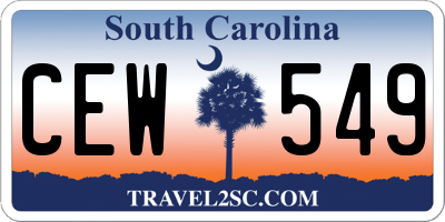 SC license plate CEW549
