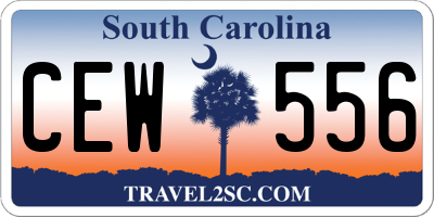 SC license plate CEW556