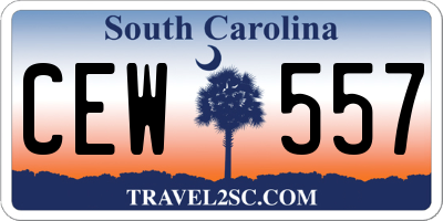 SC license plate CEW557