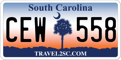 SC license plate CEW558